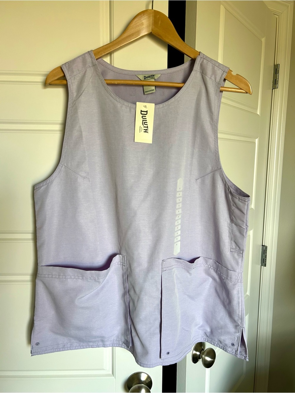 Duluth Women's Heirloom Gardening Tank Smock Lavender Cottagecore Size S